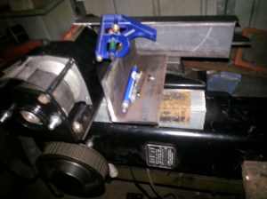 The mounting bracket in construction, this part will be bolted to the Leg mounting bracket once welded to the Suspension beam.