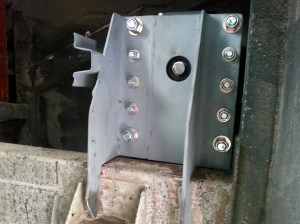 L/H side Leg & Bracket ready for welding to Frame.