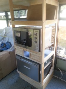 The 2 units in place prior to fitting the mounting brackets, the top of the Cabinet can be used for storage.