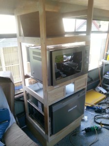 The cabinet has now fully framed ready for sheeting.