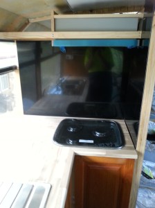 Cook-Top fitted into the Bench & Range hood fitted above.