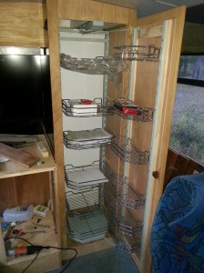 Completed Pantry with the skinning & Racks in place.