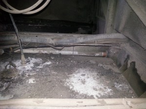 The position over the Chassis where the Rack is mounted for the Batteries. This photo is taken from the Hatch side.